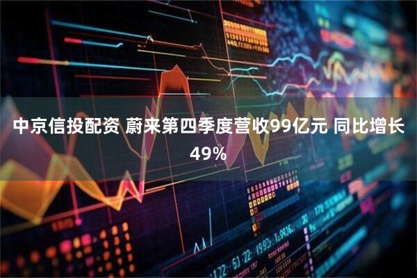 中京信投配资 蔚来第四季度营收99亿元 同比增长49%